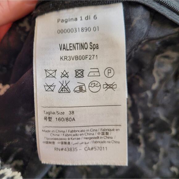 RED Valentino Black and White Chevron Dress - Picture 9 of 13